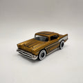 Hot Wheels Diecast '57 Chevy Chevrolet Bel Air 3/5 Gold w/ Black & White Loose