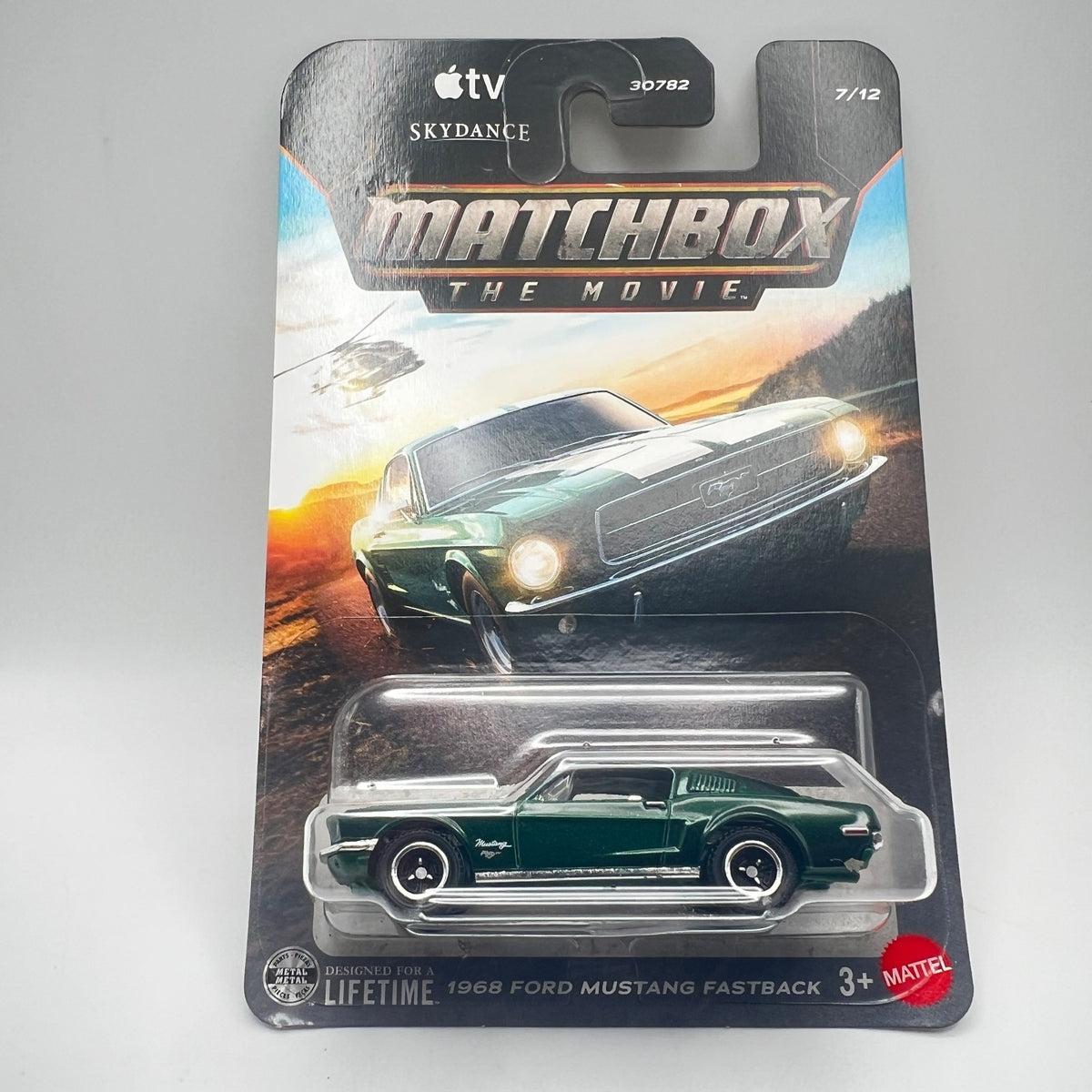 Matchbox The Movie 1968 Ford Mustang Fastback Dark Green 7/12 2026 Apple TV
