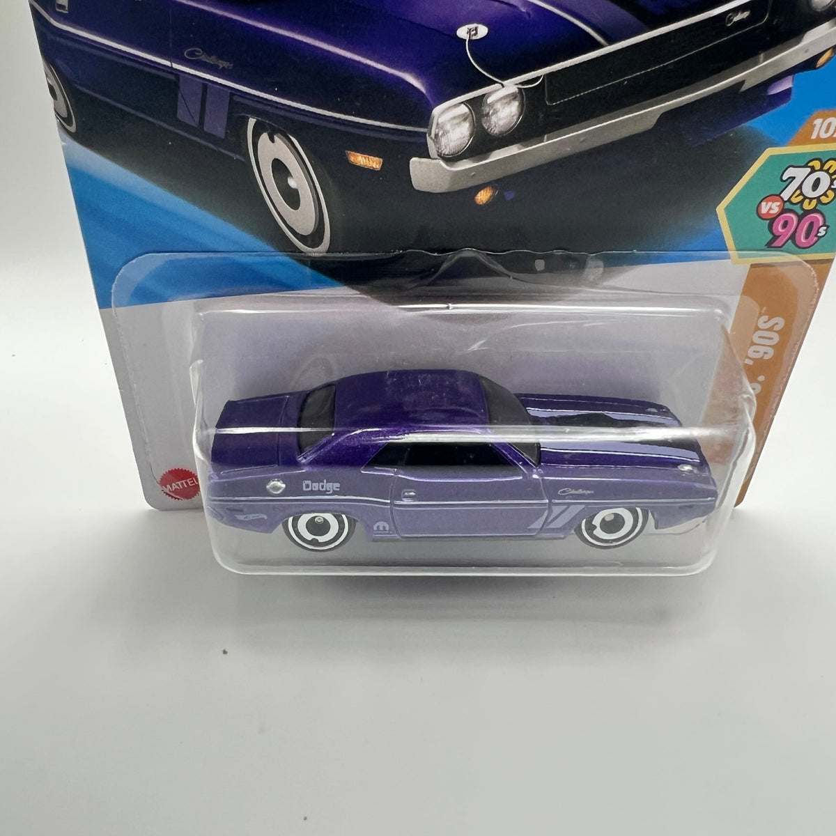 Hot Wheels '70 Dodge Hemi Challenger Purple 164/250 HW '70s vs '90s 10/10
