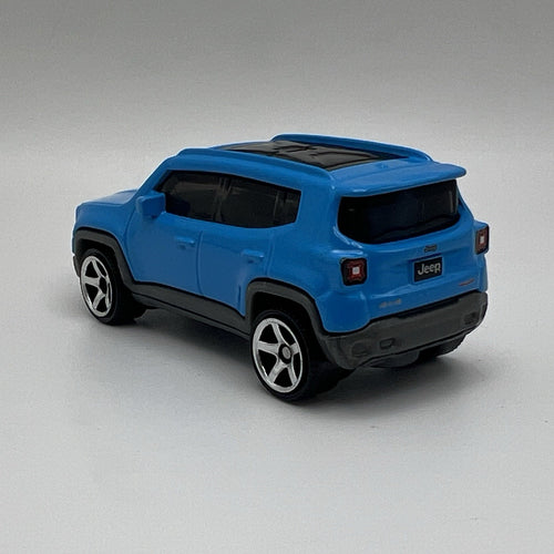 '19 Jeep Renegade Matchbox 2022 MBX Off-Road #6 Sky Blue 5SP Rims 1:64 Loose