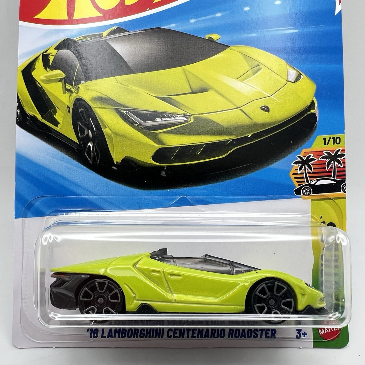 Hot Wheels ‘16 Lamborghini Centenario Roadster Green Exoticars 1/10