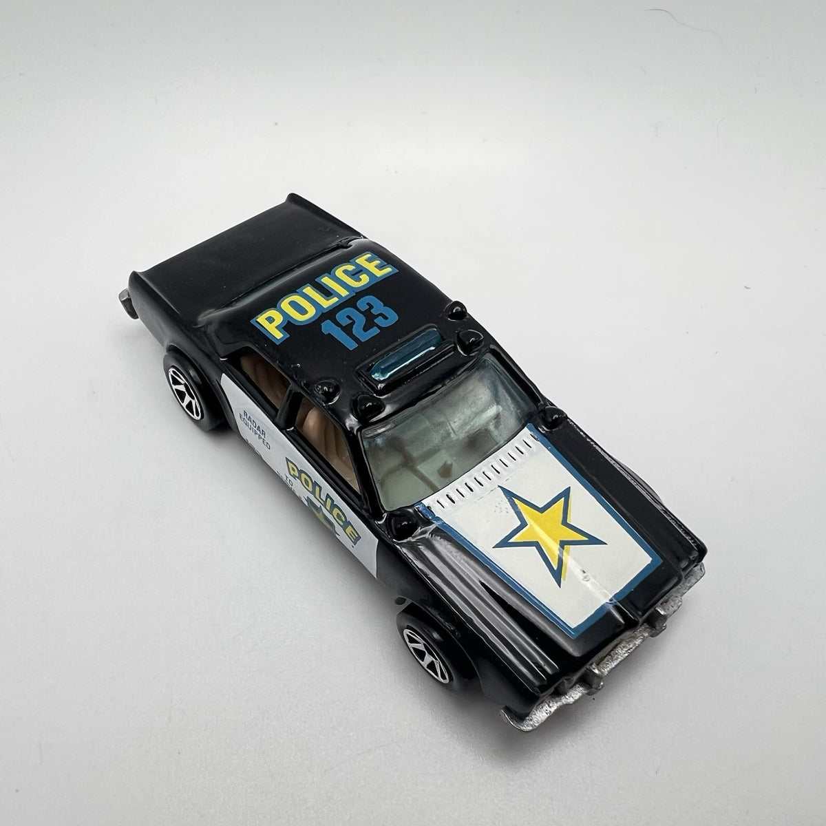 1977 Hot Wheels Police Car Emergency Squad Black & White 1:64 DIECAST Toy Car