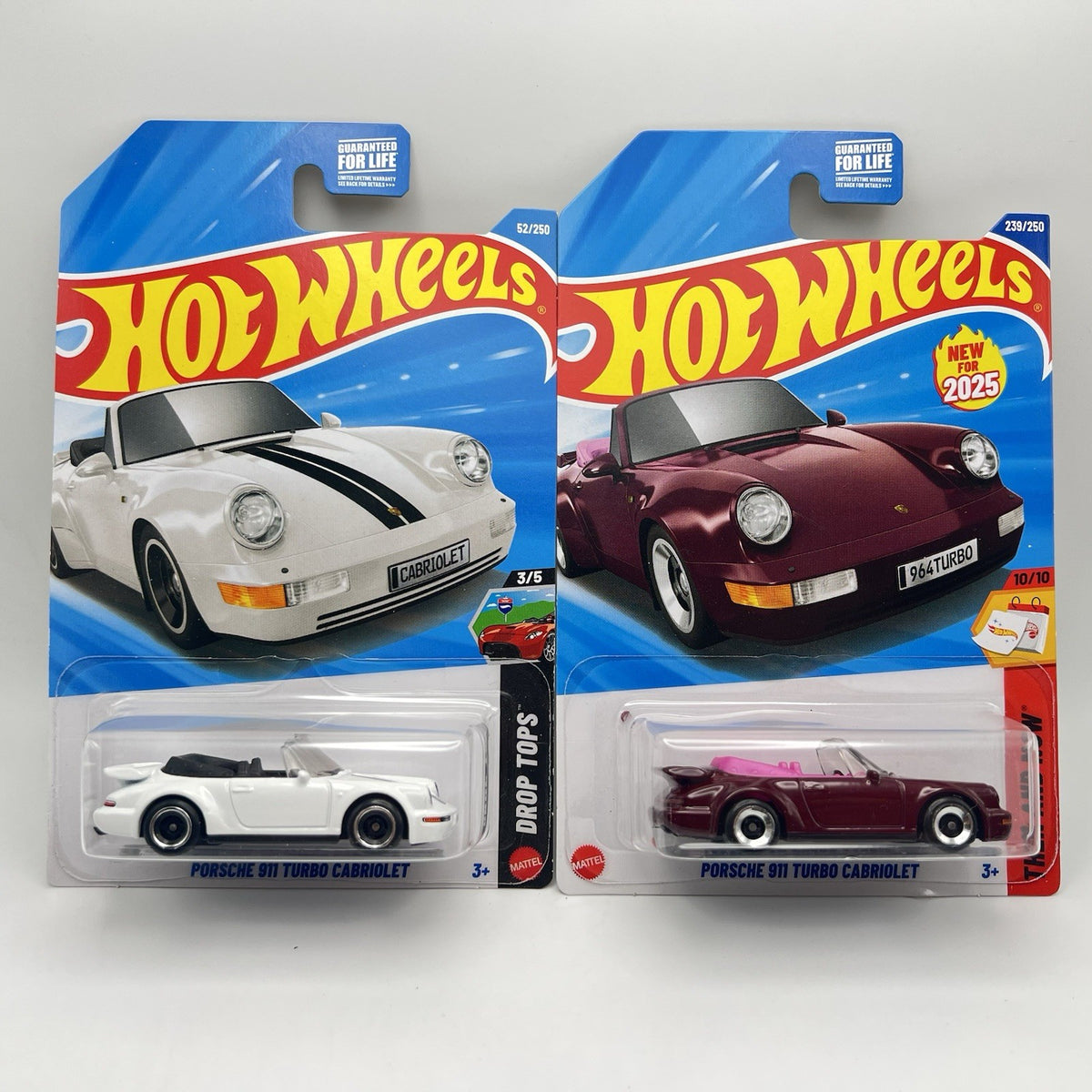 Hot wheels Porsche 911 Turbo Cabriolet #52 - 2026 Drop Tops +2025 #239 -2pcs