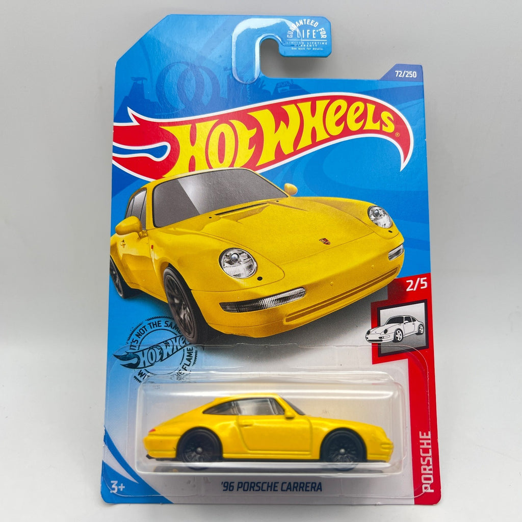 Hot Wheels '96 Porsche Carrera Lot of 3 Yellow + Black 72/250 + Blue 174/250