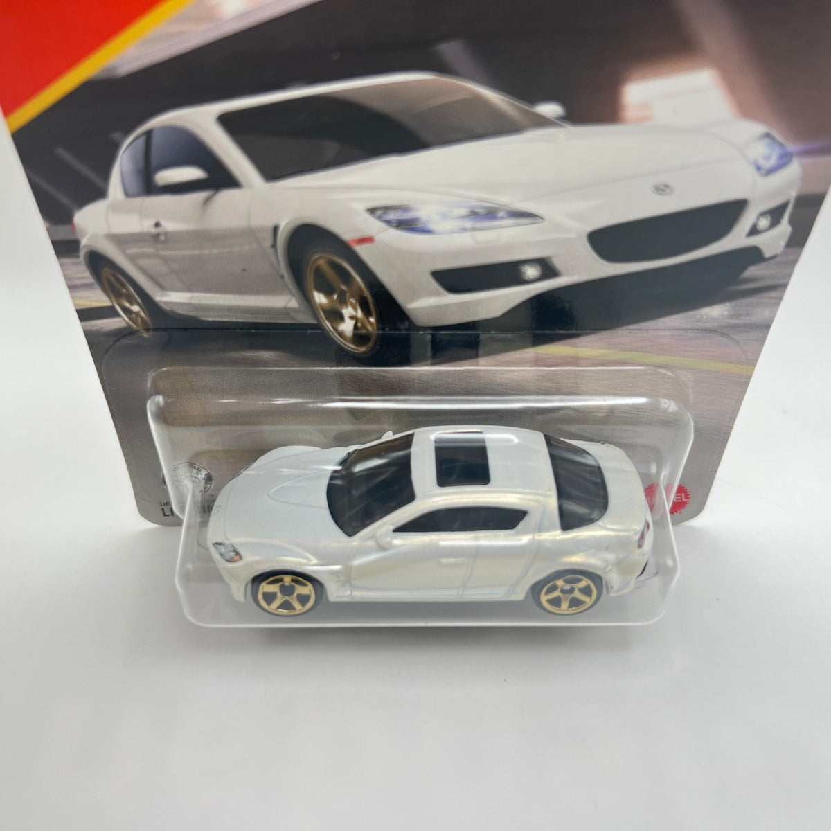 Matchbox 2004 Mazda RX-8 19/125 Silver White Gold Wheels 1:64 Diecast