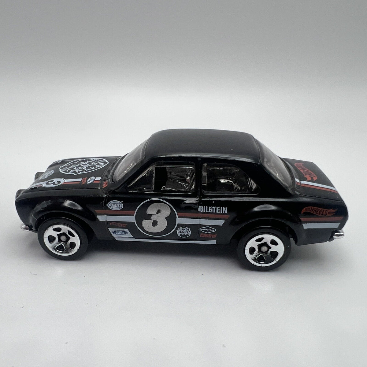 Hot Wheels 2014 Mattel Black '70 Ford Escort No 3 RS1600 Gum Ball 3000 1/64