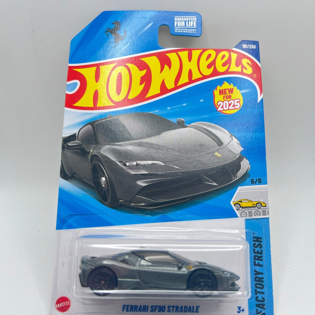 HW Ferrari SF90 Stradale Grey 191/250 Factory Fresh 5/5
