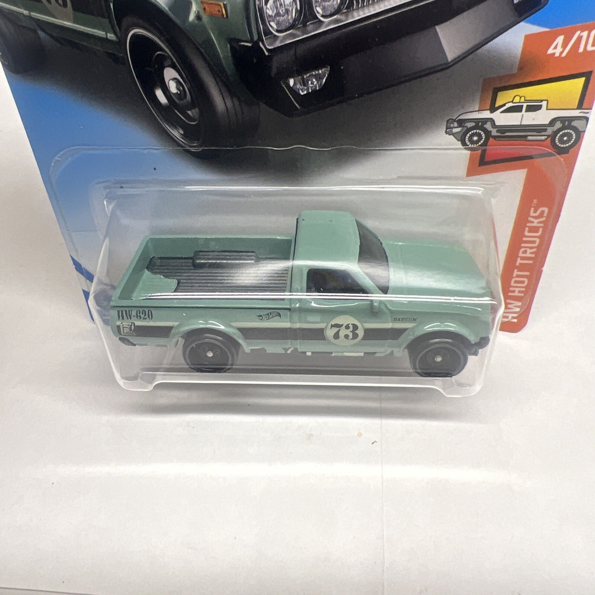 Hot Wheels HW Hot Trucks 4/10 Datsun 620 9/365 50th Green