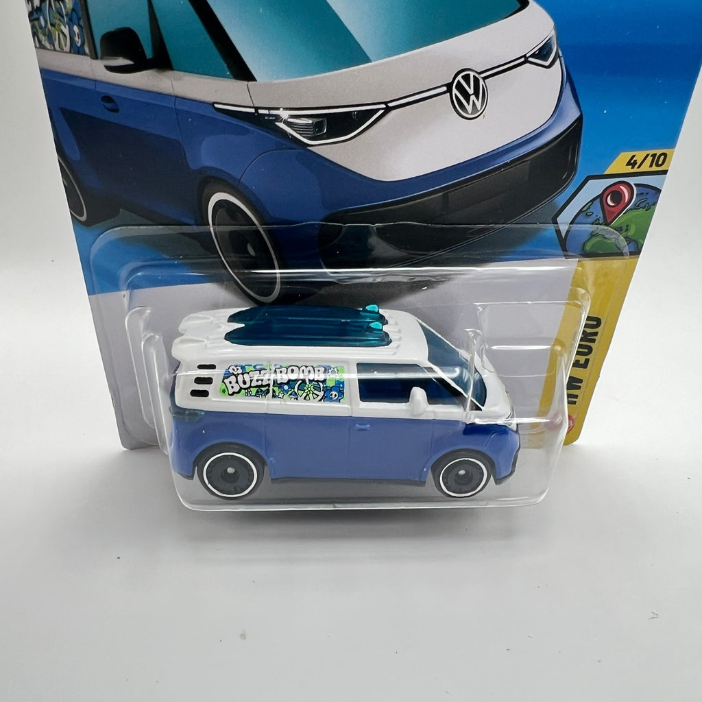 Hot Wheels VW ID. Buzz Bomb 86/250 HW Euro 4/10 Blue White 1:64 Diecast