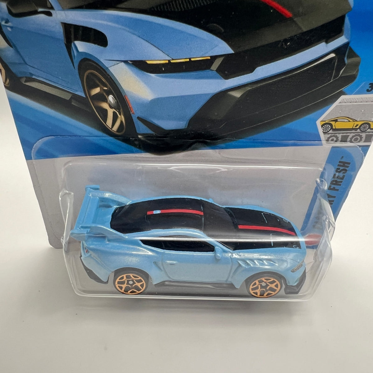 HW Ford Mustang GTD Light Blue 43/250 Factory Fresh 3/5