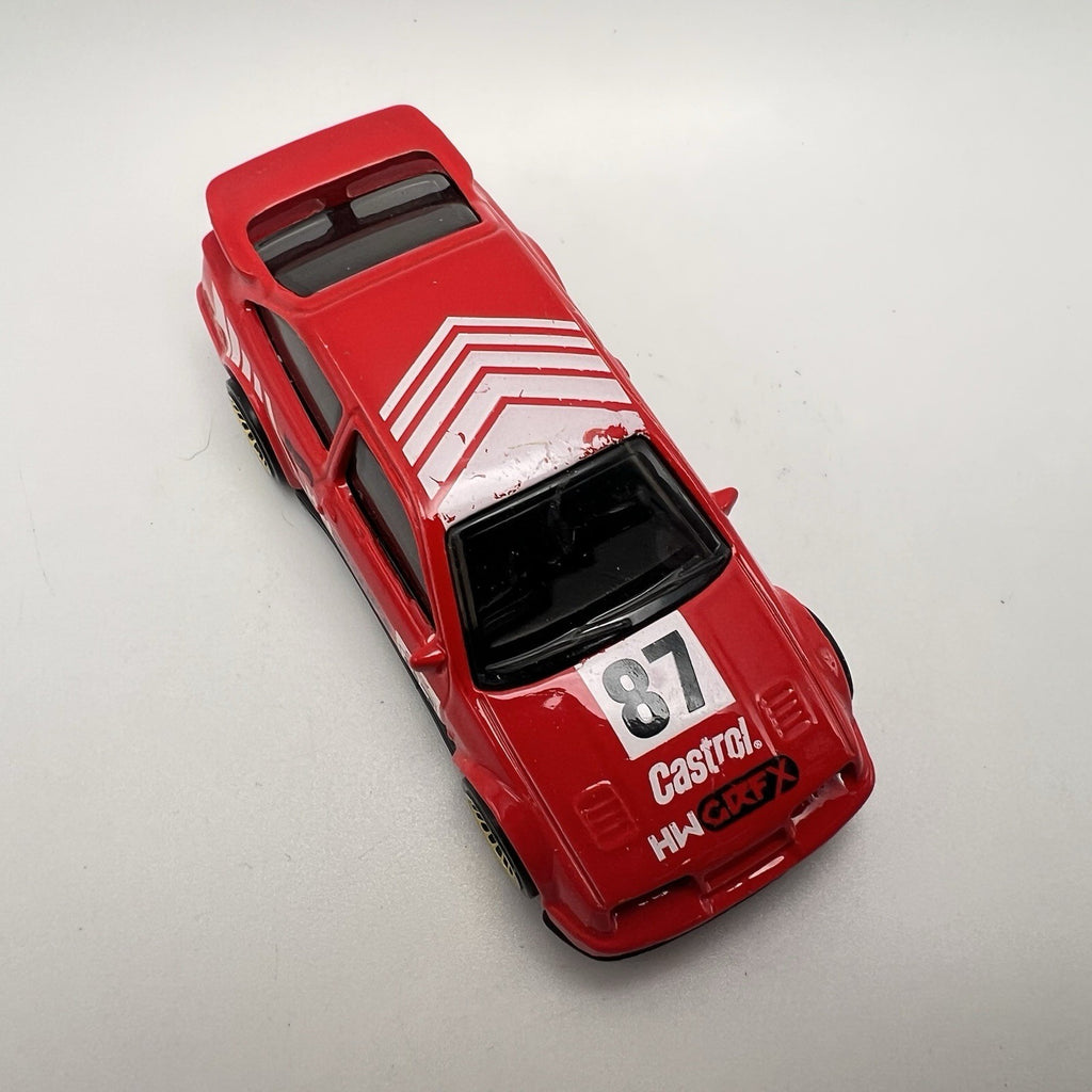 2022 HOT WHEELS '87 FORD SIERRA COSWORTH #87 RED DIECAST 2 7/8" RACE CAR W WHITE