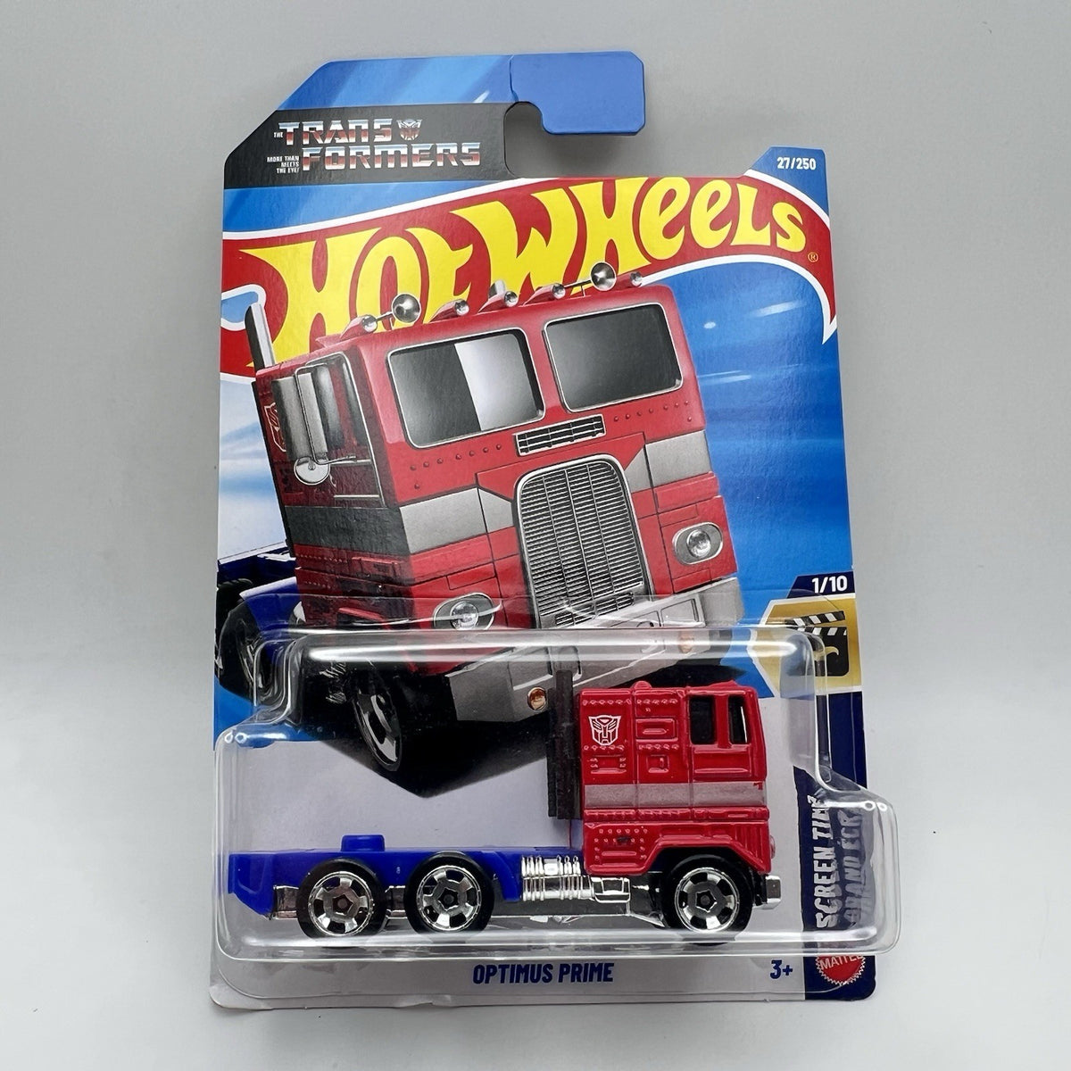 2025 HOT WHEELS F CASE TRANSFORMERS OPTIMUS PRIME RED HW SCREEN TIME 6/10