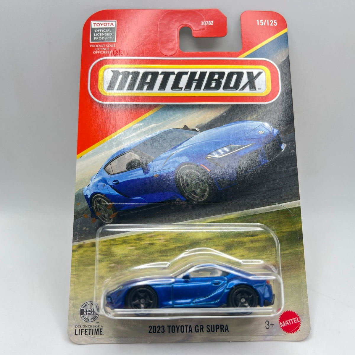 Matchbox 2023 Toyota GR Supra 15/125 Metallic Blue 1:64 Diecast