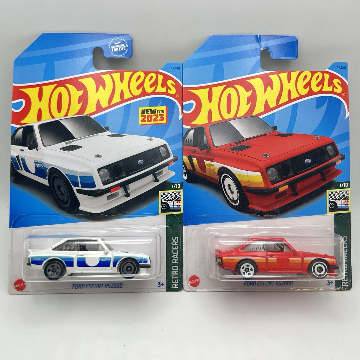 2023 Hot Wheels Retro Racers Ford Escort RS2000 1/10 Red and White Colors HW#354