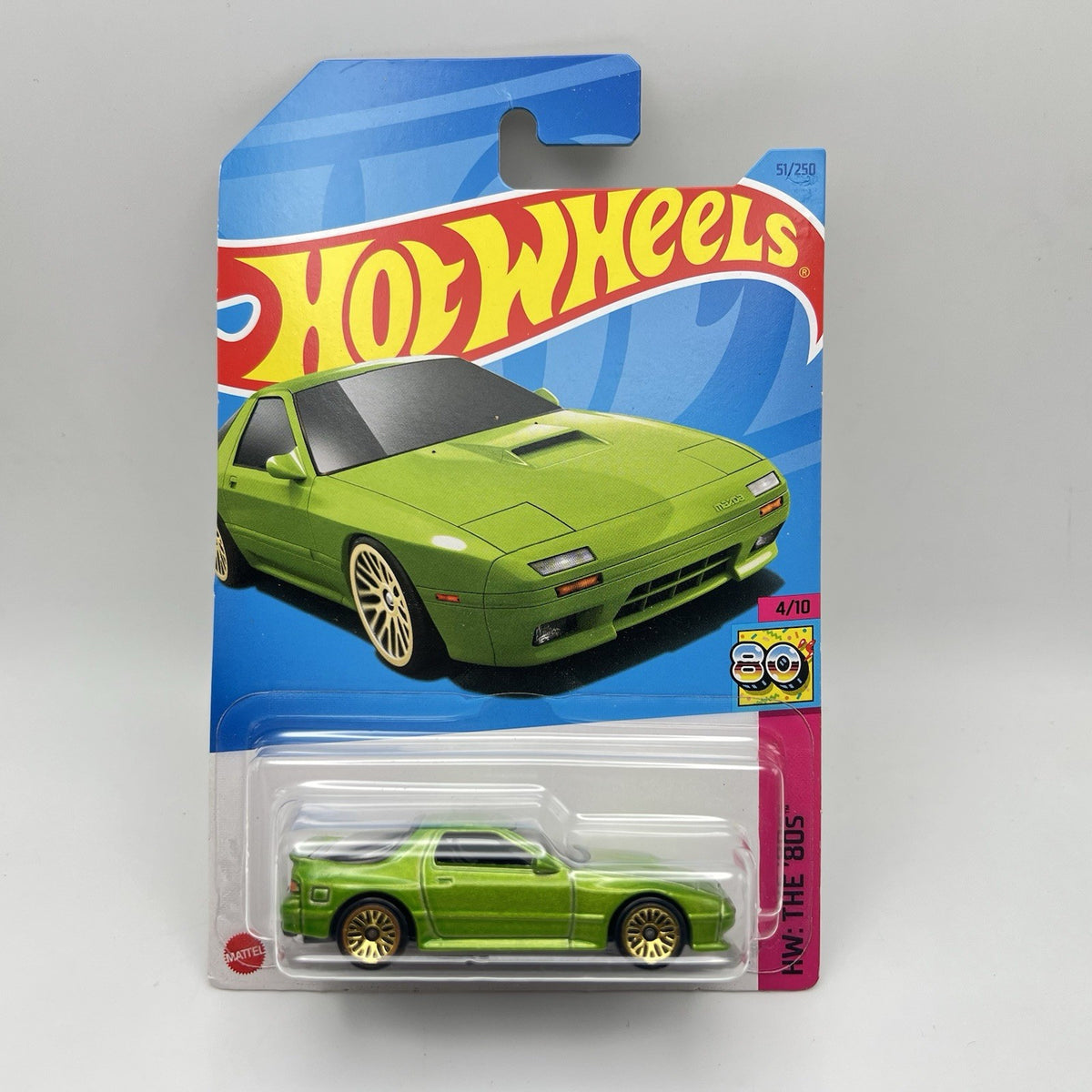 Hot Wheels '89 Mazda Savanna RX-7 FC35  (Green) HW The '80s 4/10 #51 2023