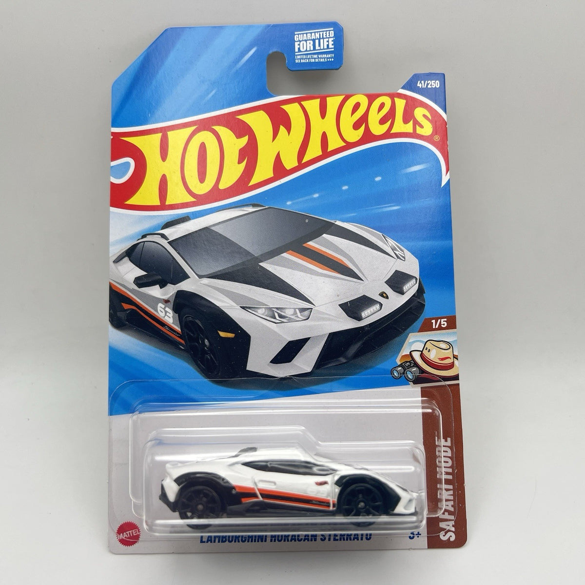 2025 Hot Wheels Safari Mode 1/6 Lamborghini Huracan Sterrato White