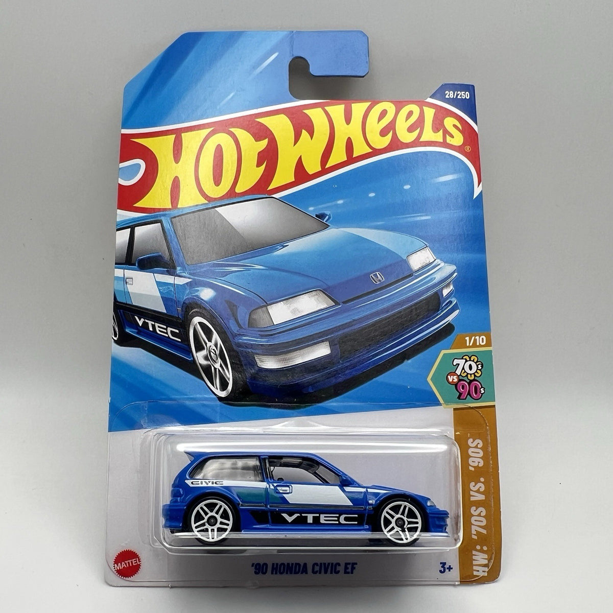Hot Wheels ‘90 Honda Civic EF *LOT OF 3* Red, Blue & Lime Green