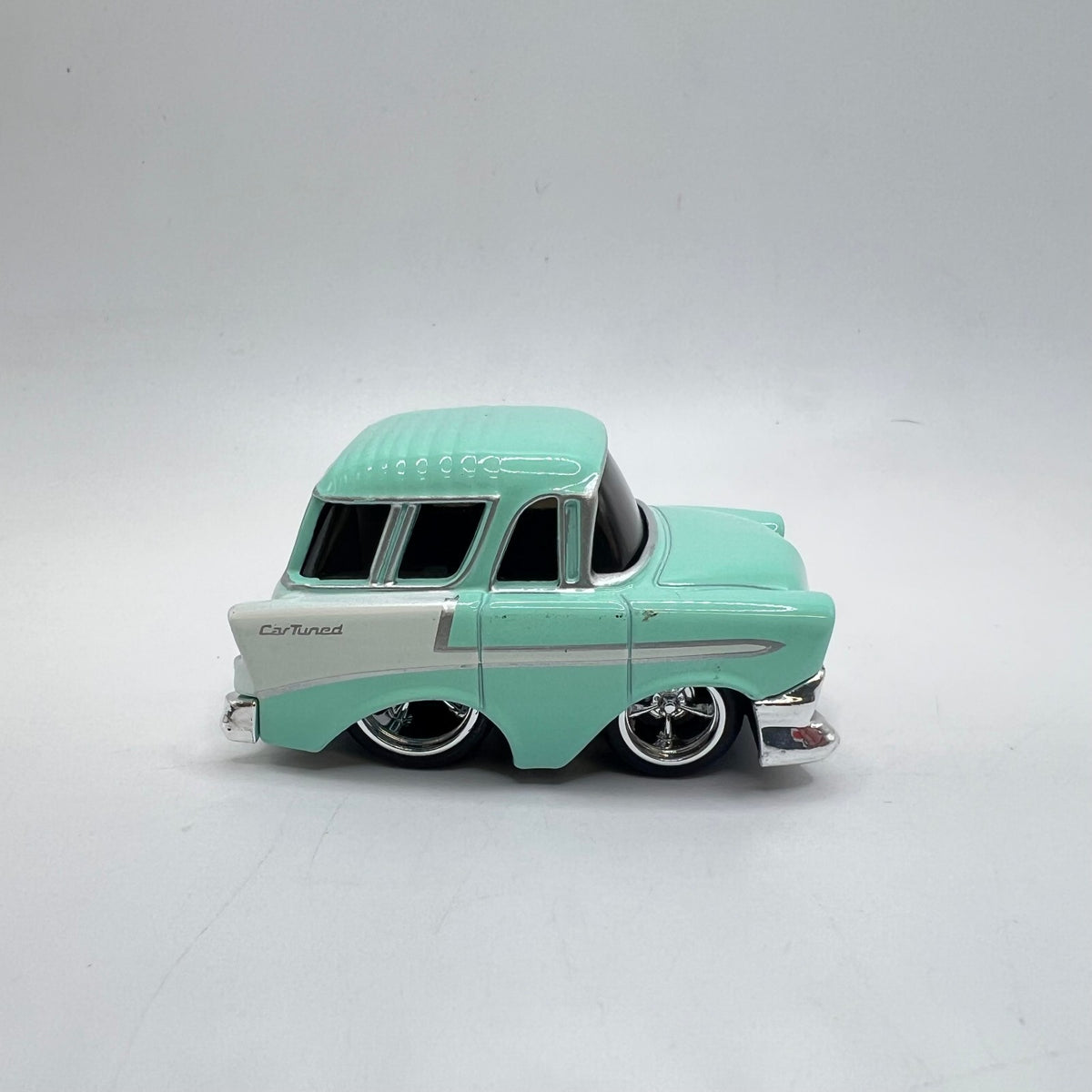 Car Tuned MGA '56 Chevy Wagon Mint Green White Chibi LOOSE