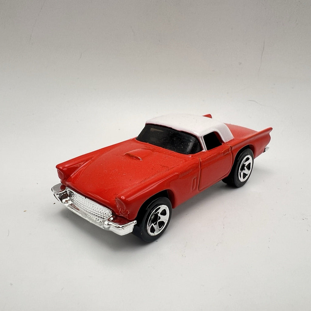 hot wheels 57 thunderbird In Orange With White Top.