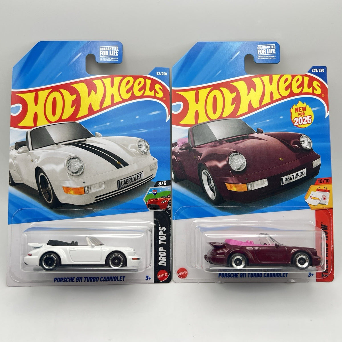 Hot wheels Porsche 911 Turbo Cabriolet #52 - 2026 Drop Tops +2025 #239 -2pcs