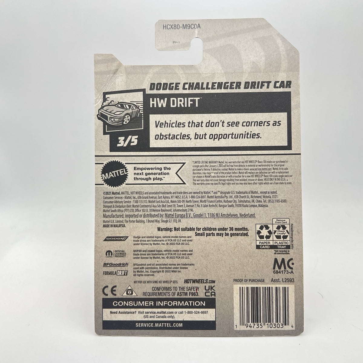 Dodge Challenger Drift Car / HW Drift / Hot Wheels 2022