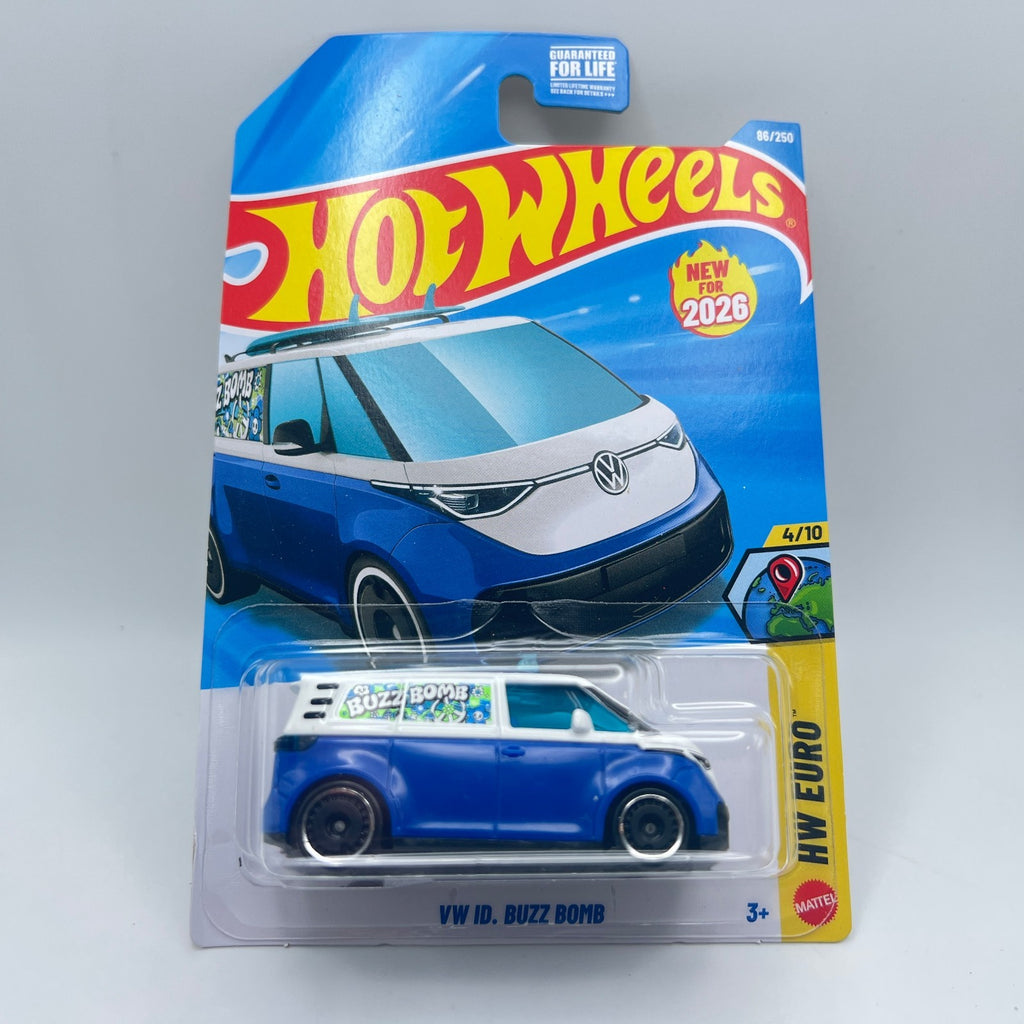 Hot Wheels VW ID. Buzz Bomb 86/250 HW Euro 4/10 Blue White 1:64 Diecast