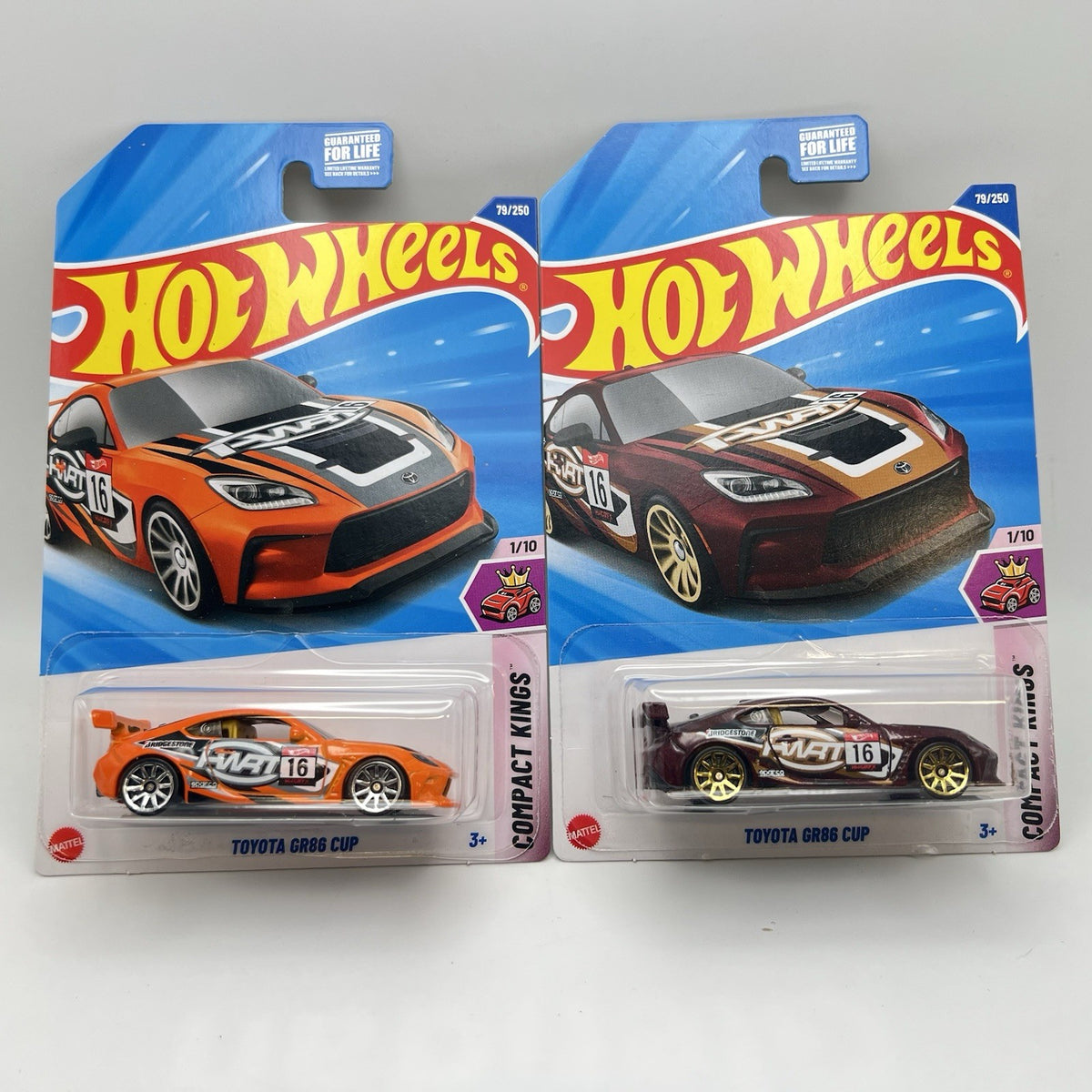 2025 HOT WHEELS COMPACT KINGS SERIES TOYOTA GR86 CUP X2 COLORS