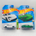 Lot Of 2 Hot Wheels Porsche Taycan Turbo S Green & White