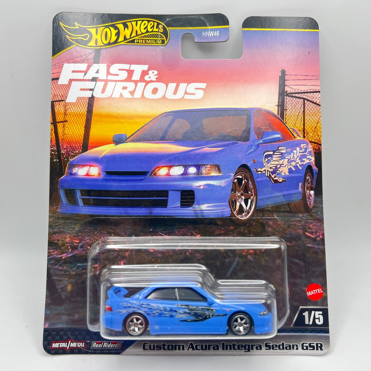 Hot Wheels Premium Custom Acura Integra Sedan GSR Fast and Furious 1/5