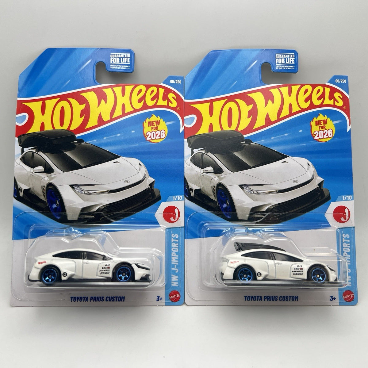 Hot Wheels 2026 Toyota Prius Variants (Roof Carrier & No Roof) Lot of 2 pcs NEW