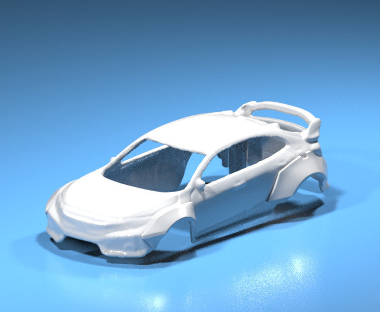 RB Style Wide Fenders for Hot Wheels Honda Civic FK - Resin - 3d Printed