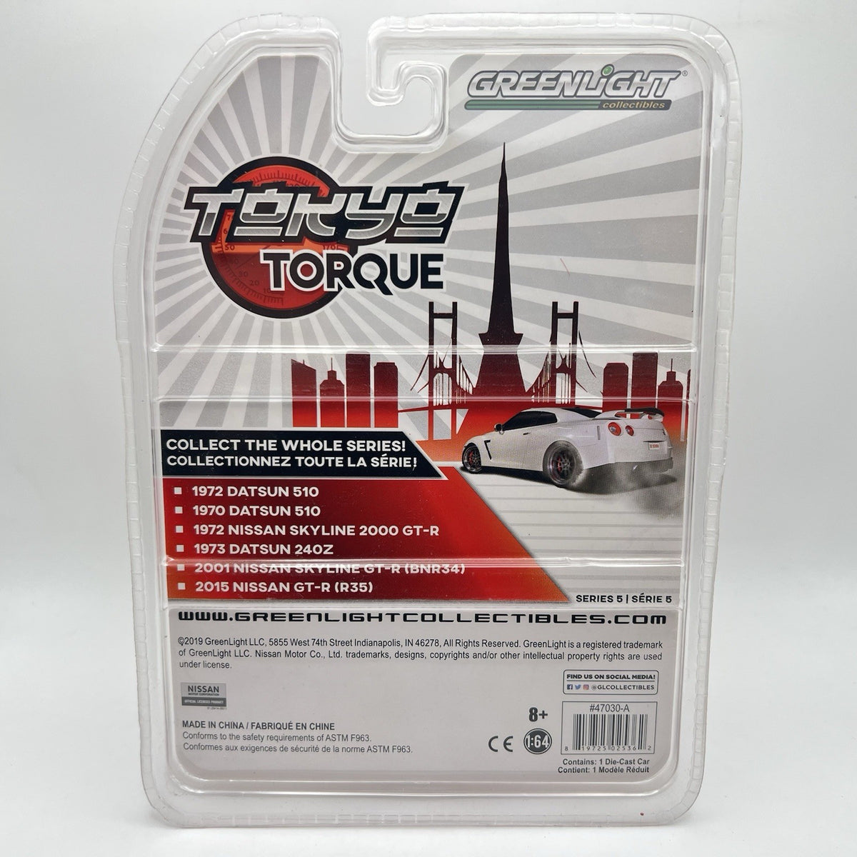 GREEN LIGHT TOKYO TORQUE 5 1972 Datsun 510 #93 "Valley Datsun" 1/64
