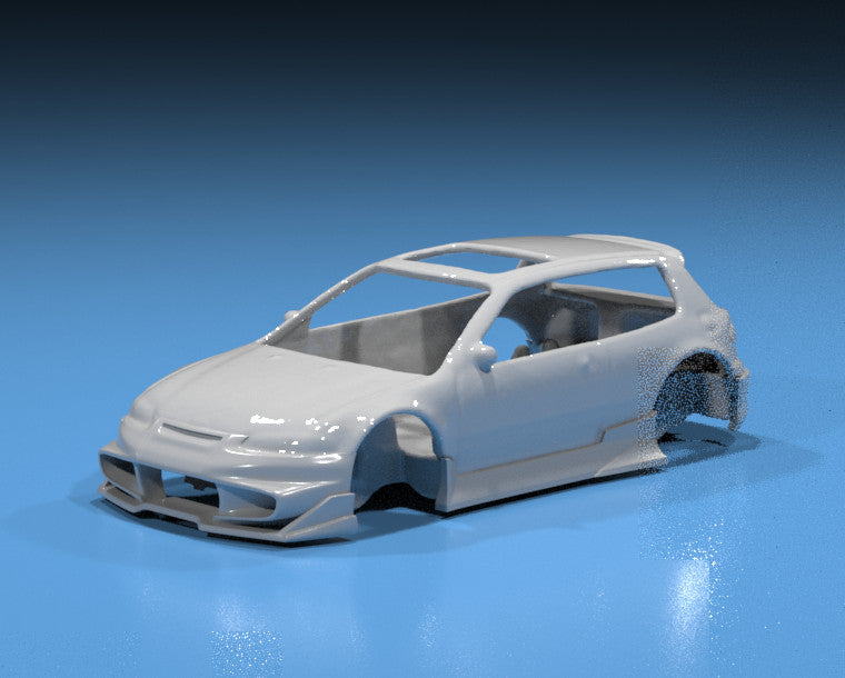 Veilside Wide Body Kit for Hot Wheels Honda Civic EG – Resin - 3d Printed