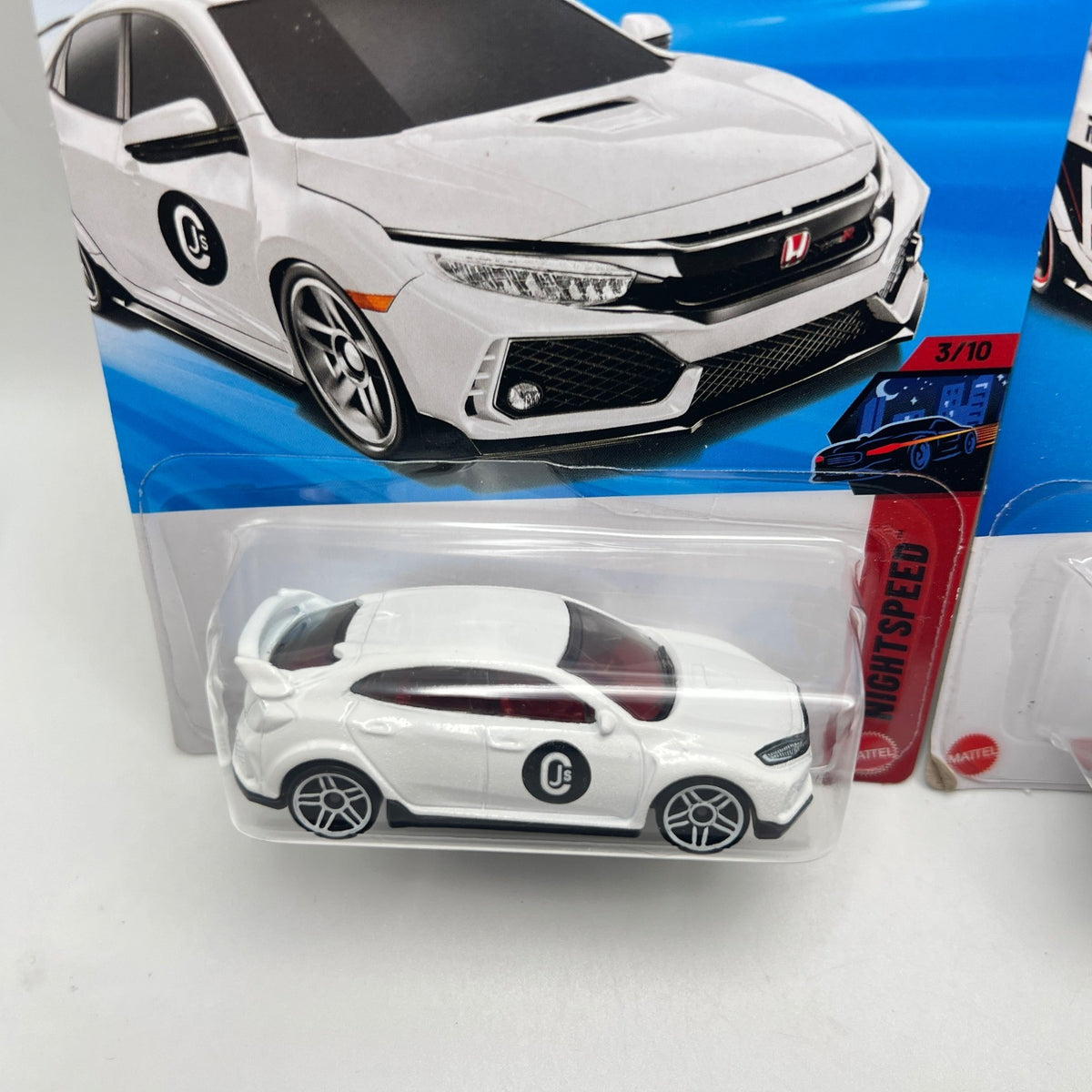 Hot Wheels 2018 Civic Type R Lot of 2 White 11/250 Nightspeed + Police Rescue