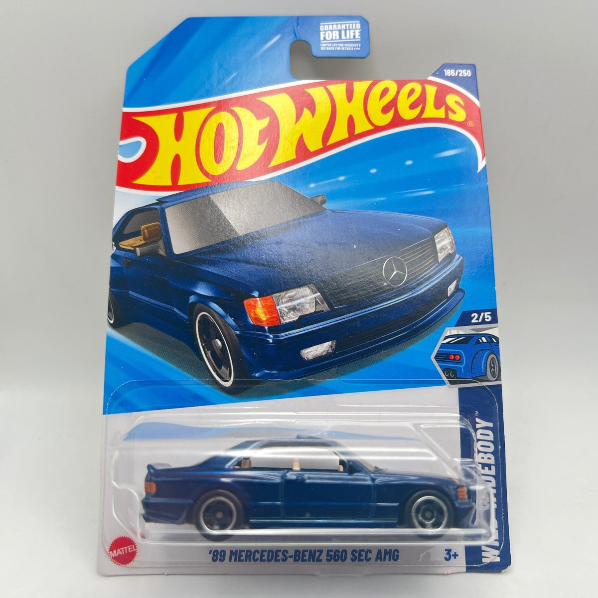 Hot Wheels '89 Mercedes-Benz 560 SEC AMG Lot of 3 Blue 186 Red 82 Black 150/250
