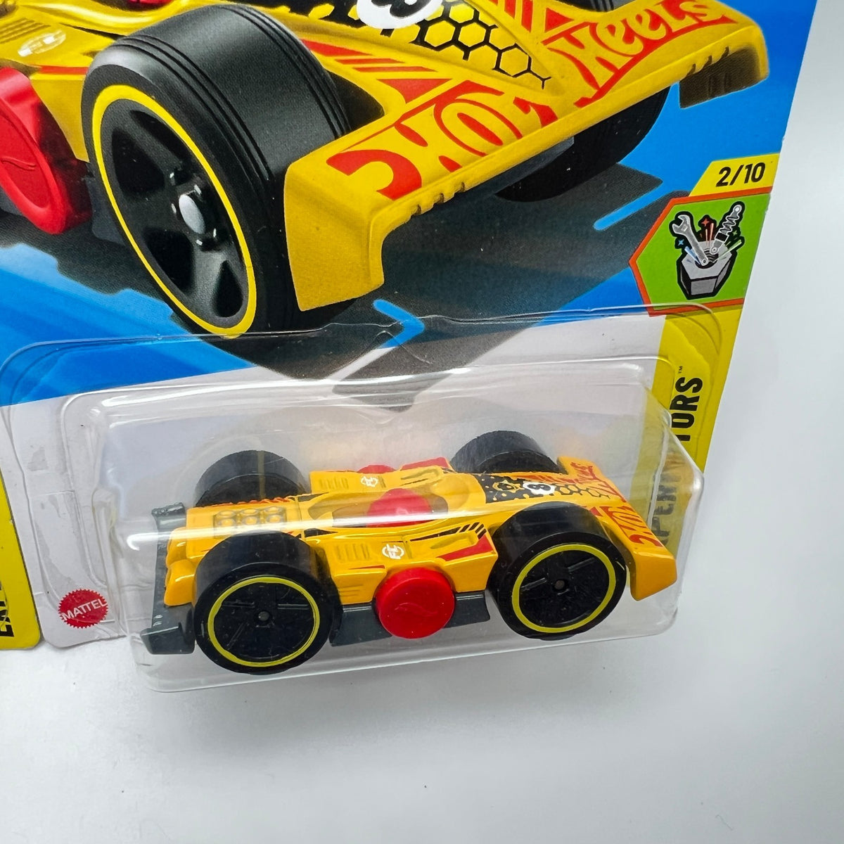 Hot Wheels Flippin Fast Lot of 2 Black & Yellow Experimotors 2/10 117/250 Fidget