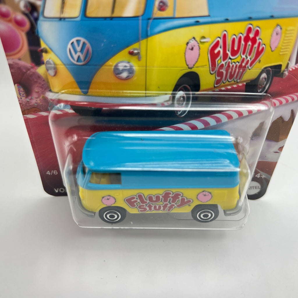 Matchbox Volkswagen Delivery Van Fluffy Stuff 4/6 Yellow Blue