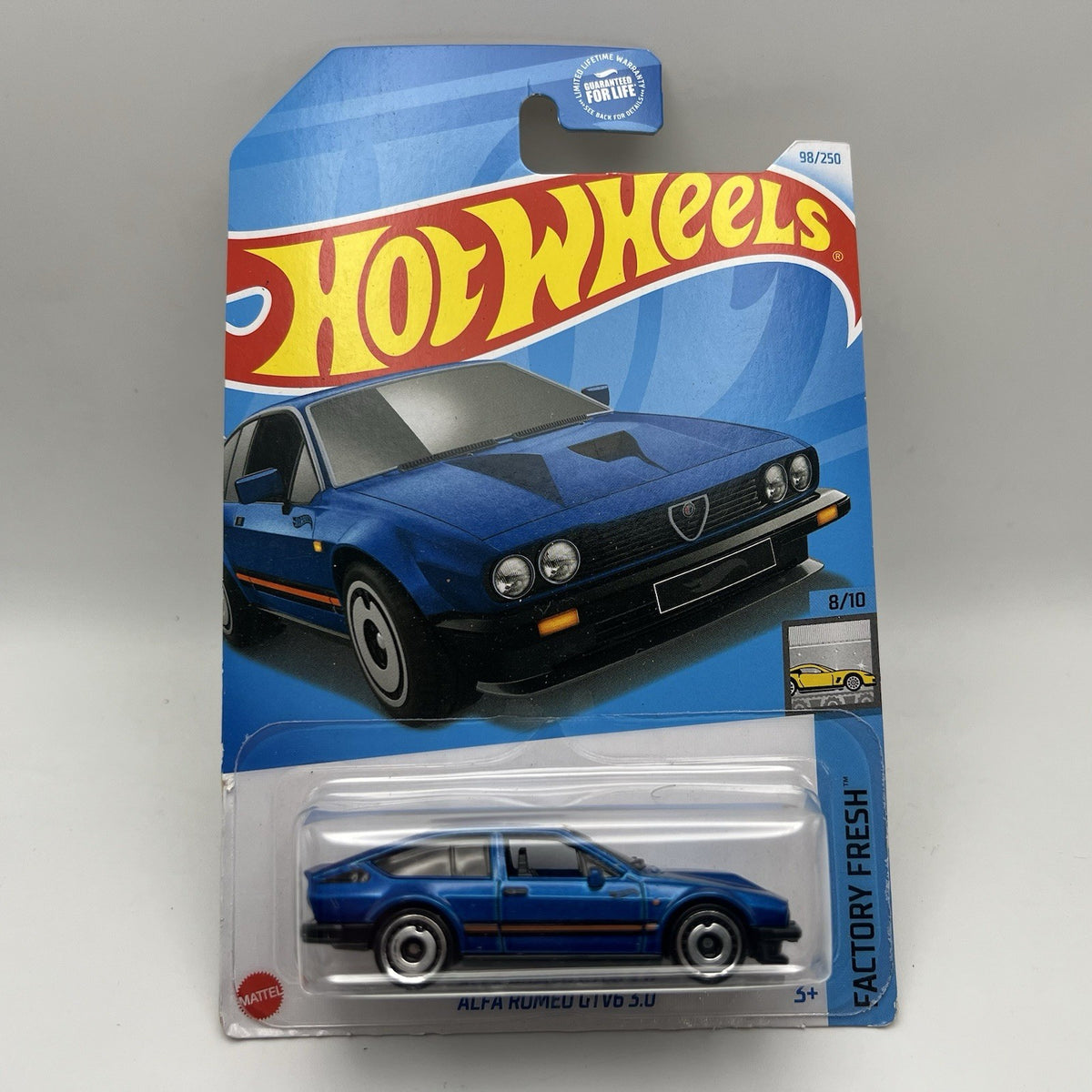 2024 Hot Wheels ALFA ROMEO GTV6 3.0 Blue 98/250 Factory Fresh 8/10