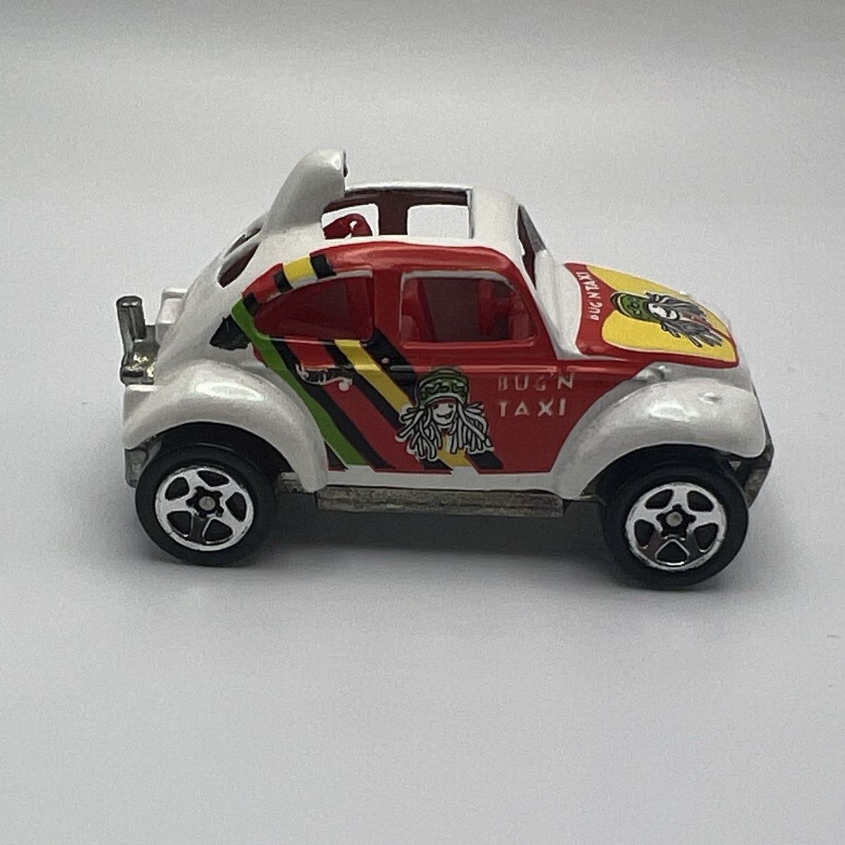 Hot Wheels Bug n Taxi 1983 VW Beetle Baja Mattel Red and WHITE Vintage