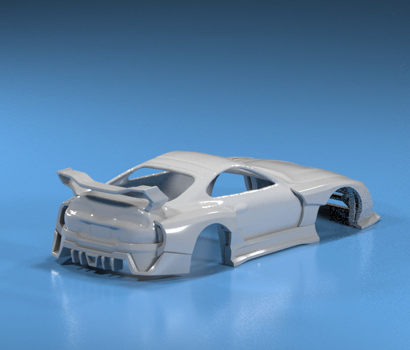 FatBoi UFO Style Wide Body Kit for Hot Wheels Toyota MK4 Supra - Resin