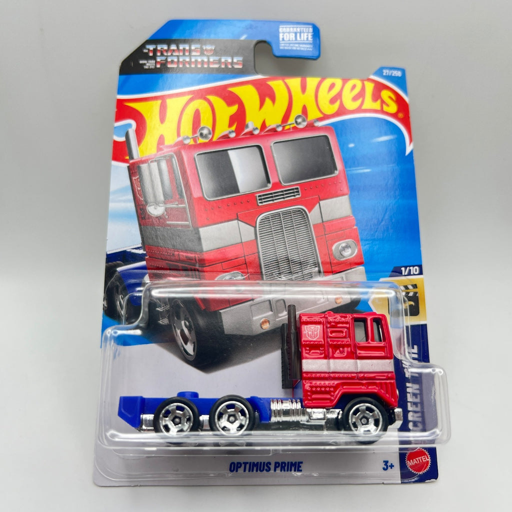 2025 Hot Wheels Transformers Optimus Prime Red HW Screen Time 1/10 27/250