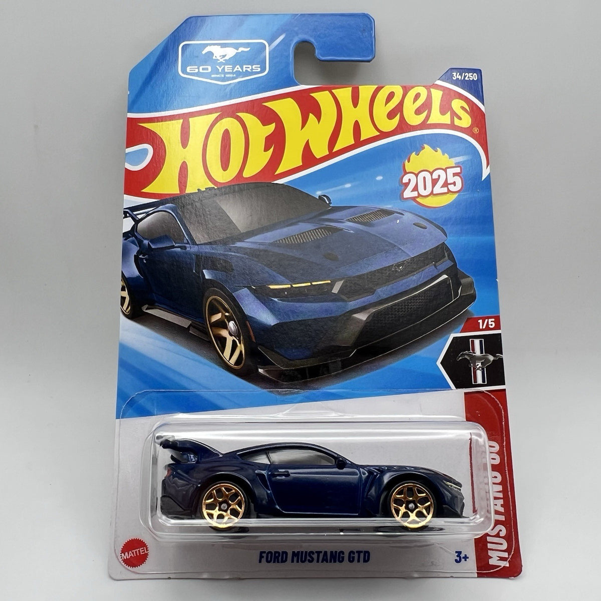2025 Hot Wheels MUSTANG 60 1/5 Ford Mustang GTD 34/250 (Blue)