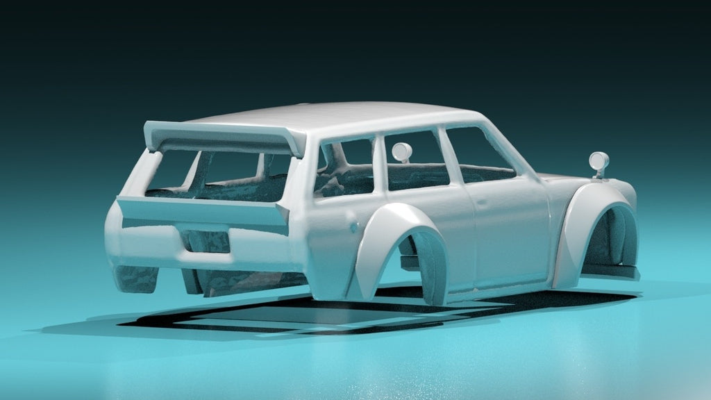 Wide Body Kit for Hot Wheels Datsun 510 Wagon - Resin - 3d Printed