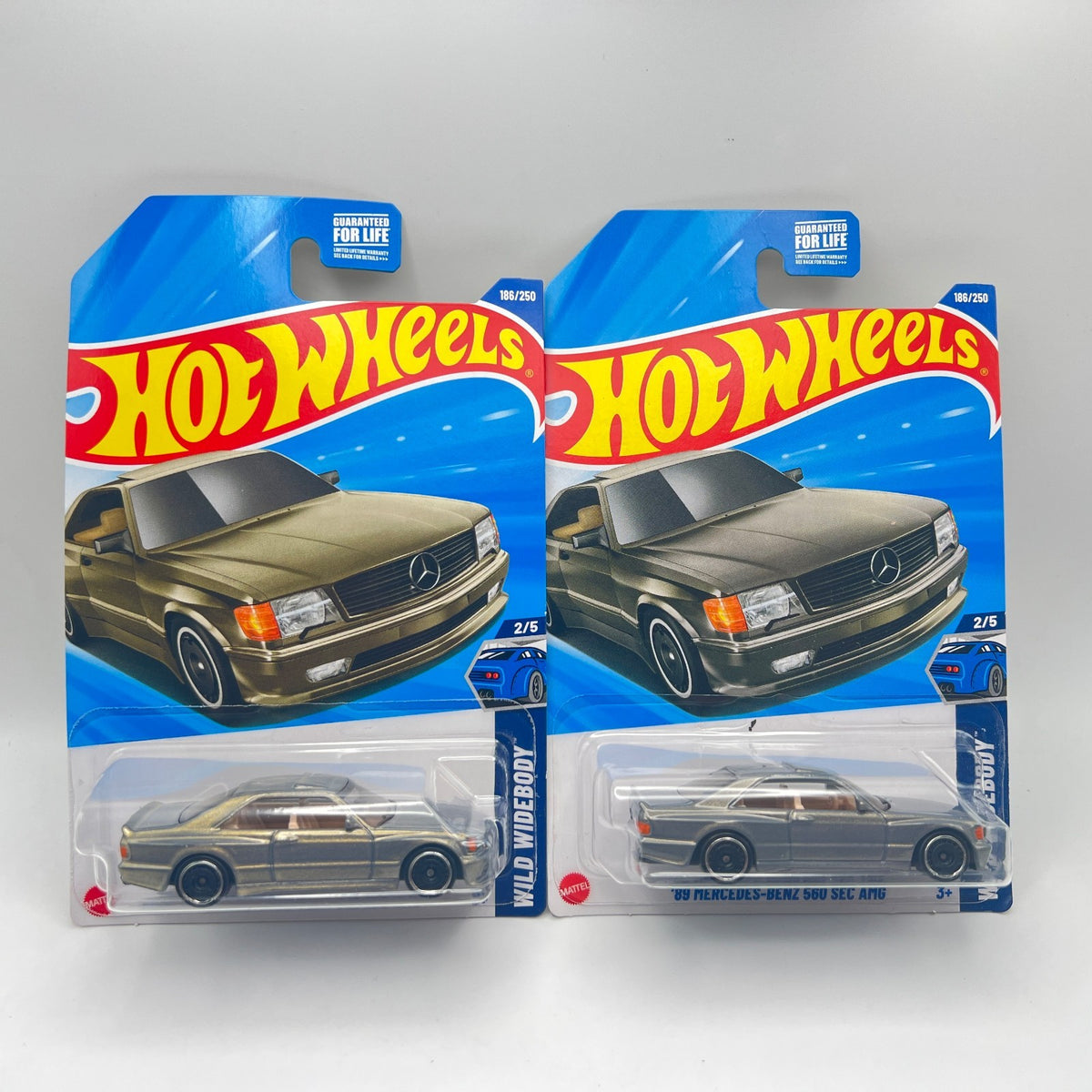 Hot Wheels 89 Mercedes-Benz 560 SEC AMG Wild Widebody Lot of 2 Variations
