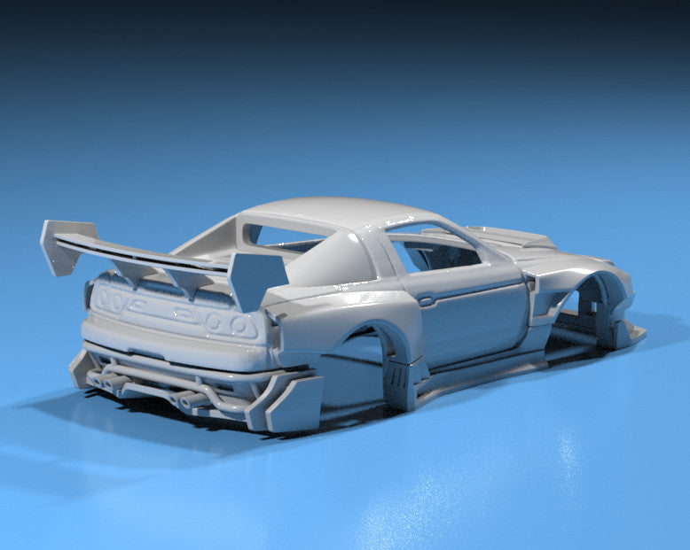 FatBoi Style Wide Body Kit For Hot Wheels Nissan 180SX - Resin
