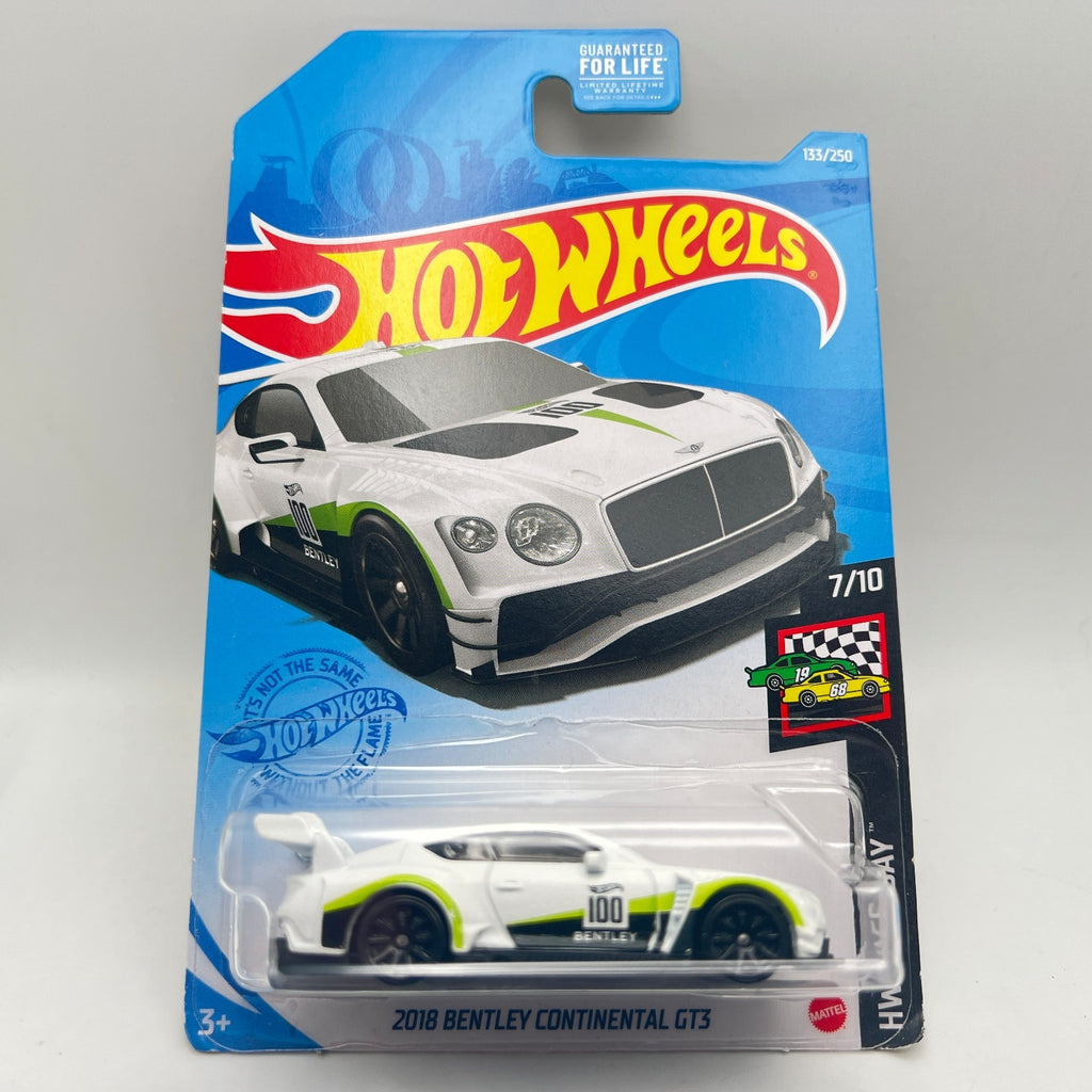 Hot Wheels 2018 Bentley Continental GT3 Lot of 3 White 133 Green 44 Black 162