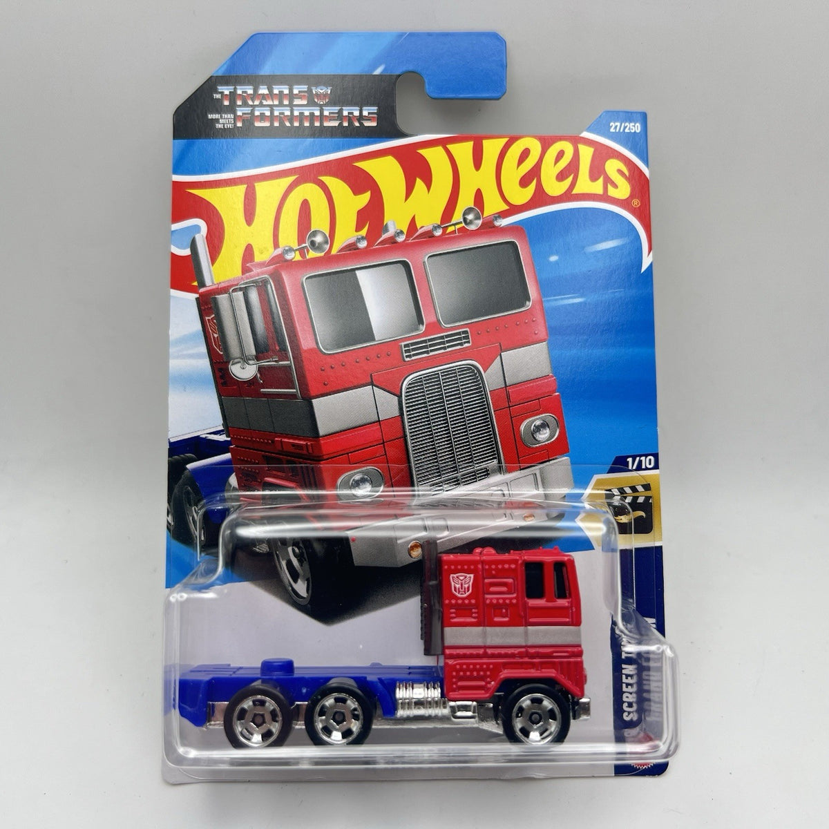 2025 HOT WHEELS F CASE TRANSFORMERS OPTIMUS PRIME RED HW SCREEN TIME 6/10