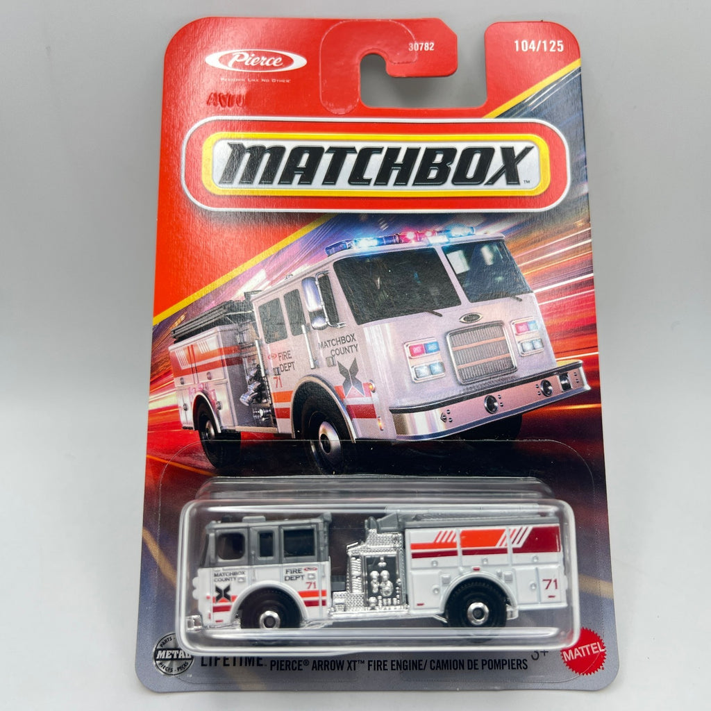 Matchbox Pierce Arrow XT Fire Engine White 104/125 1:64 Scale Diecast