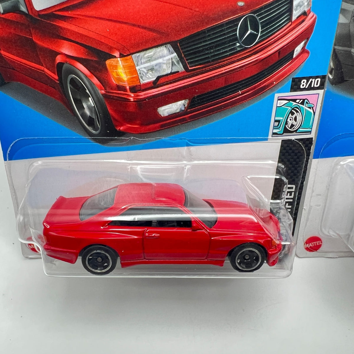 Hot Wheels 89 Mercedes-Benz 560 SEC AMG Lot of 2 Red Modified & Black Turbo