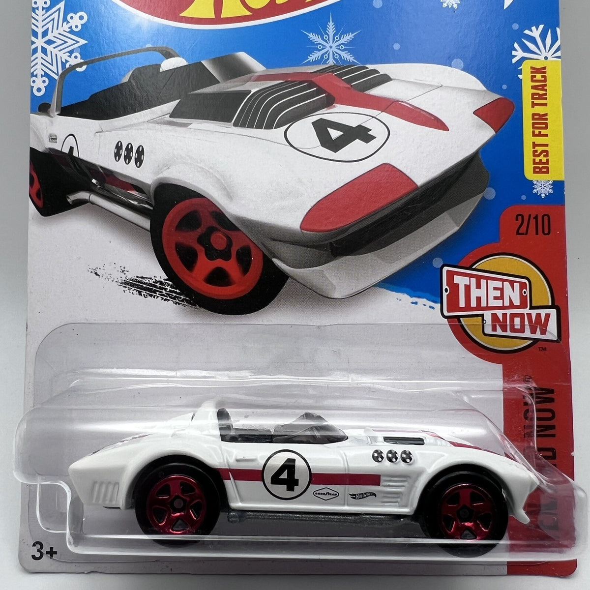 Exclusive ❄️ hot Wheels 2016 Target Snowflake Card Then&Now 14 Corvette Stingray